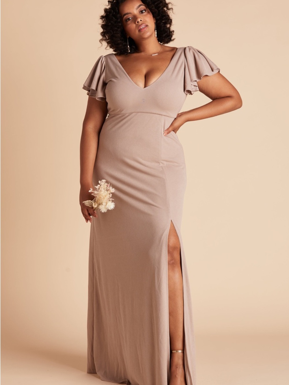 Hannah Dress in Taupe